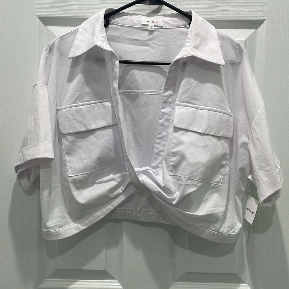 New With Tags Lane 201 Boutique Boxy Cropped Shirt